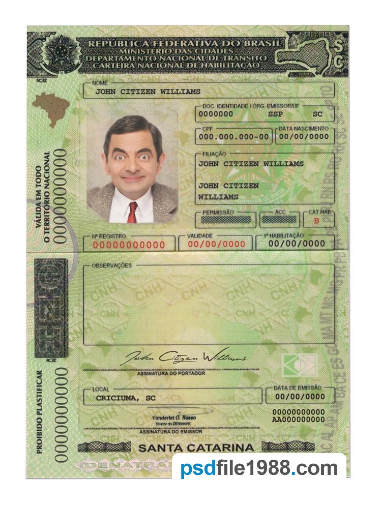 Brazil Santa Catarina Driving License